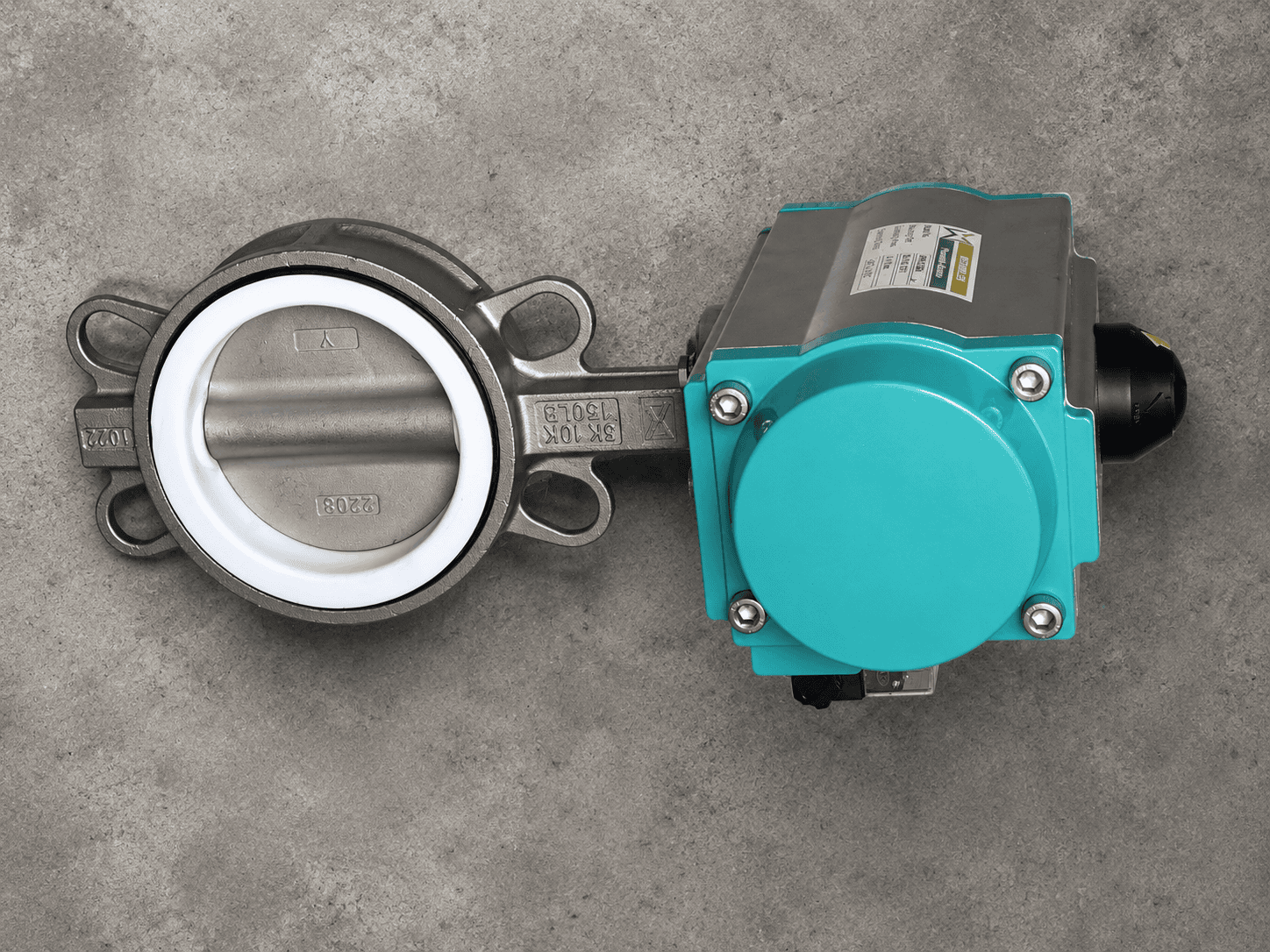 Pneumatic Actuated Wafer Butterfly Valve Detail View