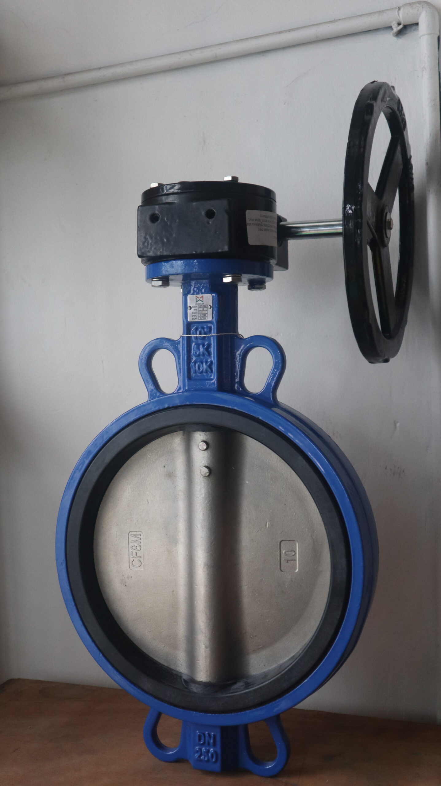 Gear Operated Wafer Butterfly Valve Nameplate Detail