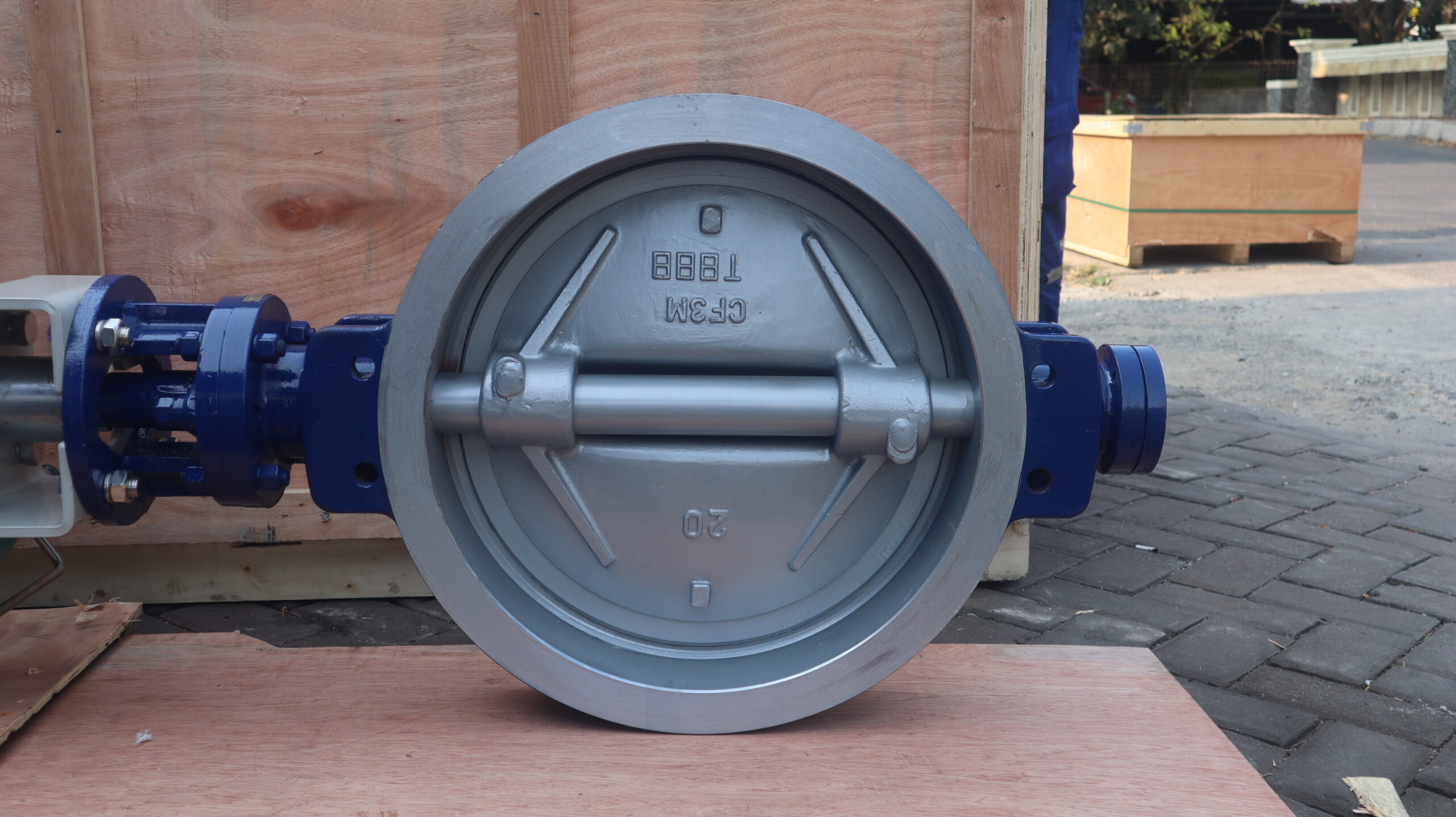 Pneumatic Actuated Triple Offset Wafer Butterfly Valve Nameplate Detail