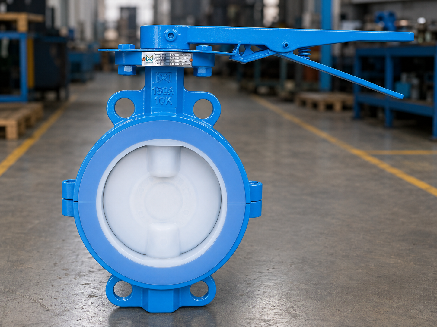 PFA Seated Wafer Butterfly Valve Nameplate Detail
