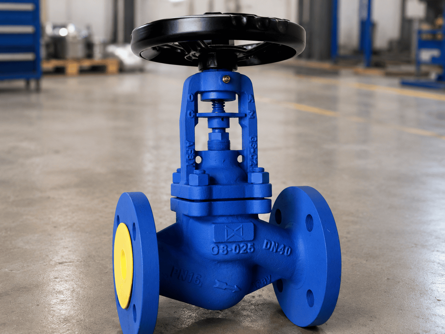 PN16 Bellows Seal Globe Valve Technical Drawing