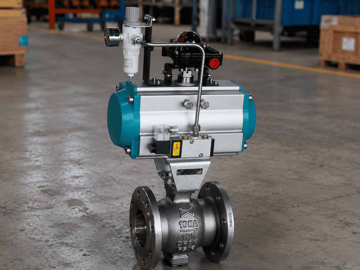 Pneumatic V-Type Segment Ball Valve Detail View