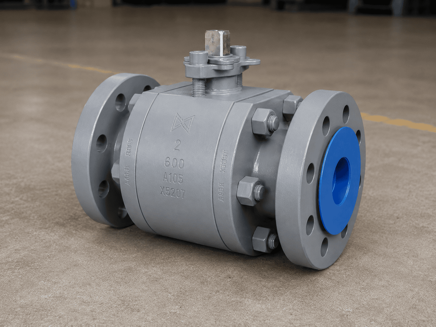 Trunnion Mounted Flanged Ball Valve Body Marking Detail
