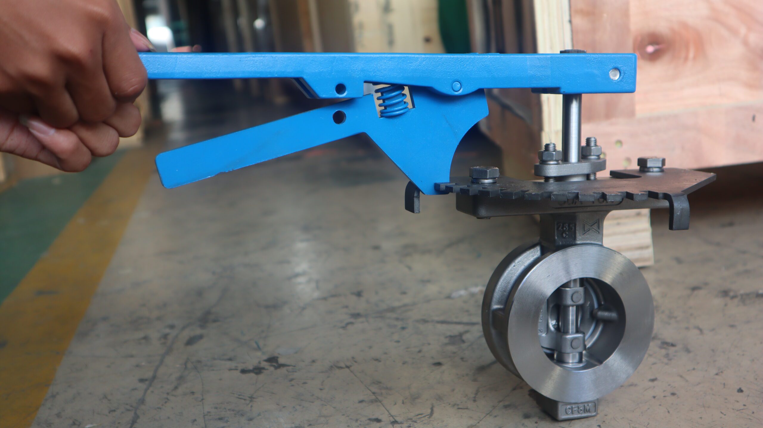 Lever Operated Wafer Butterfly Valve Nameplate Detail