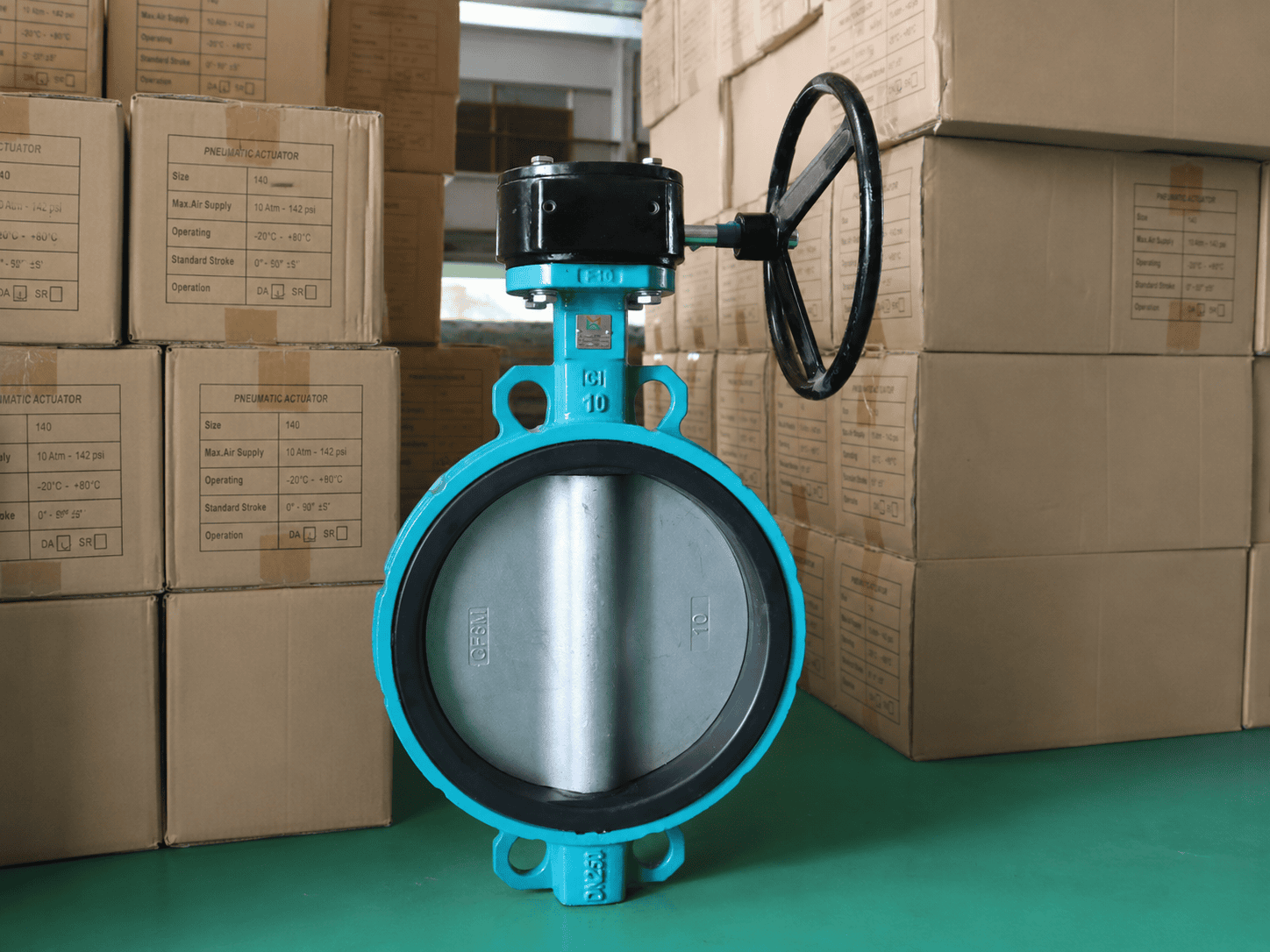 Gear Operated Wafer Butterfly Valve Nameplate Detail