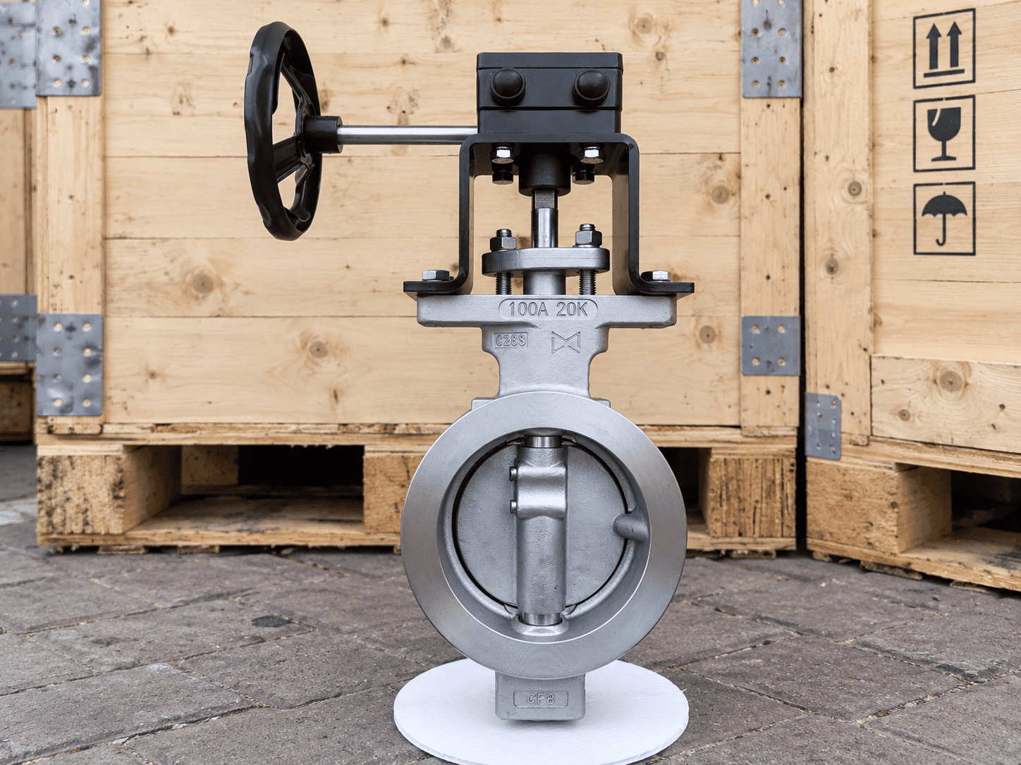 WEISSMILLER Double Eccentric Butterfly Valve CF8 Front View