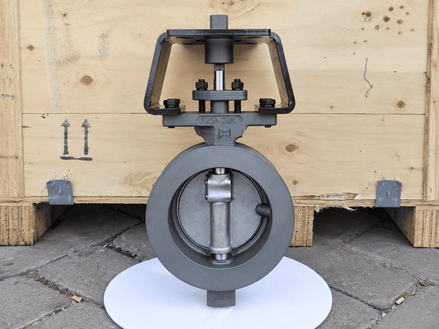 WEISSMILLER Double Eccentric Butterfly Valve WCB Nameplate