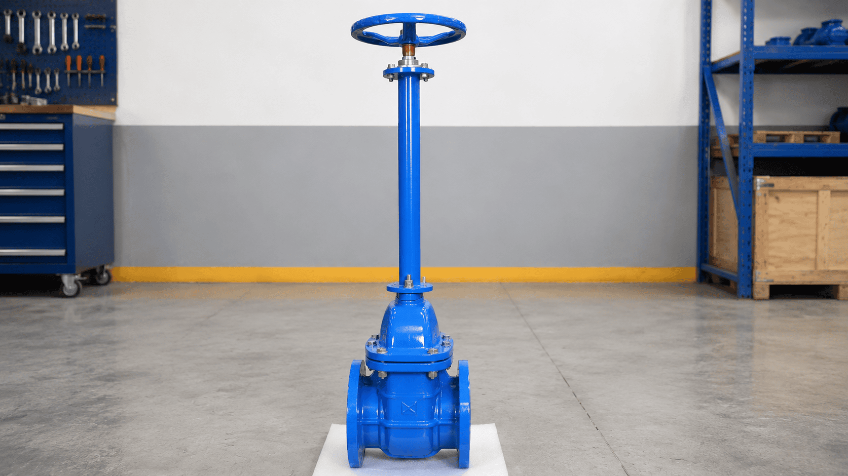Ductile Iron RF Flanged Gate Valve with Extended Stem Nameplate Detail
