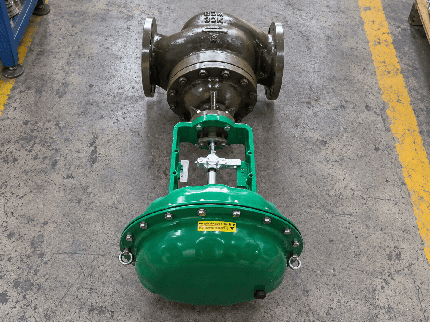 WEISSMILLER Pneumatic Globe Control Valve Nameplate Detail