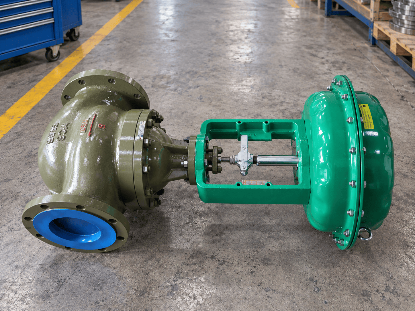 WEISSMILLER Pneumatic Globe Control Valve Side View