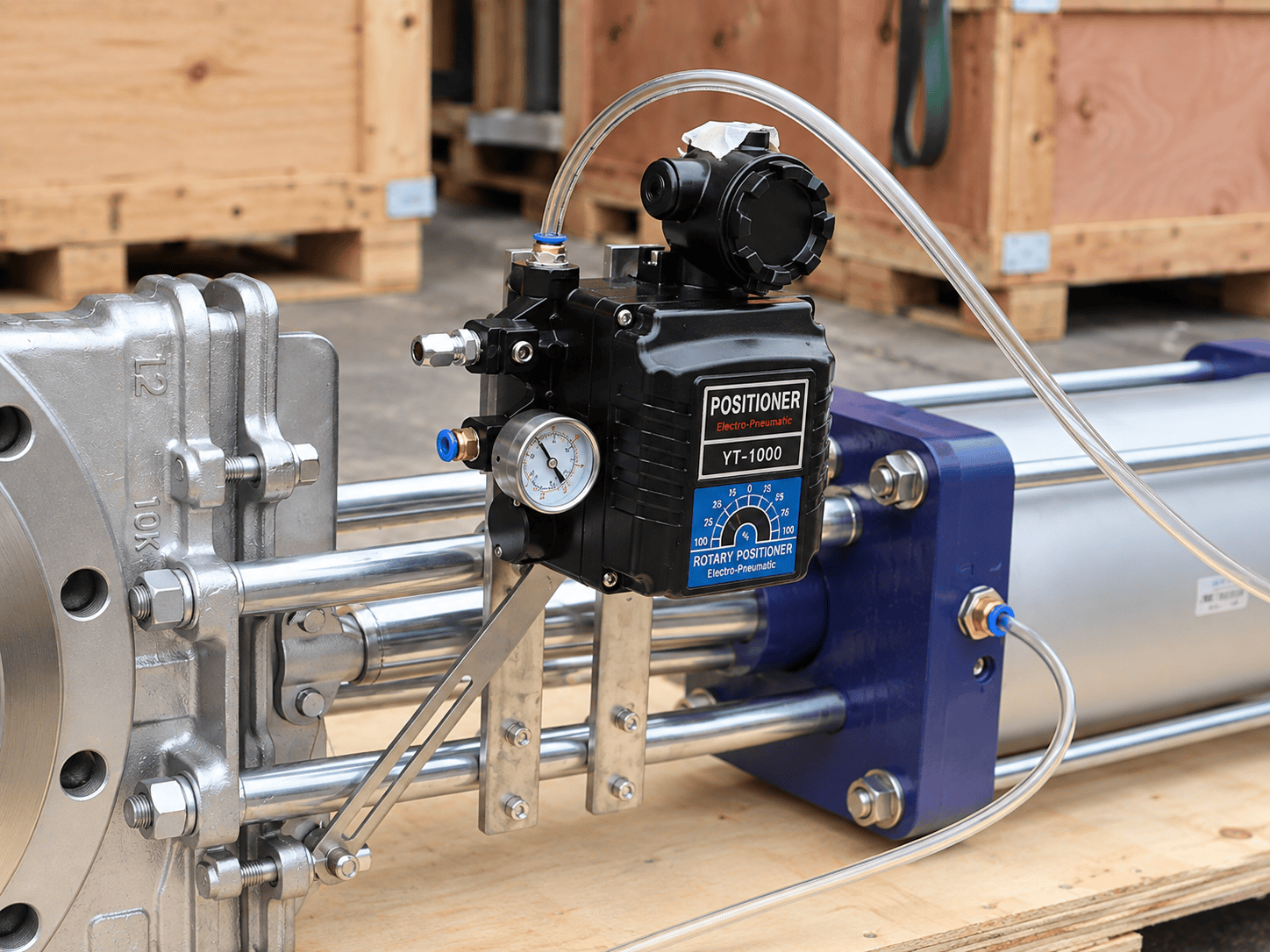 WEISSMILLER Pneumatic Knife Gate Valve Front View