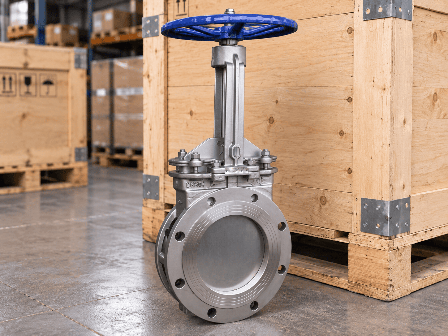 WEISSMILLER SS304 Knife Gate Valve Angle View