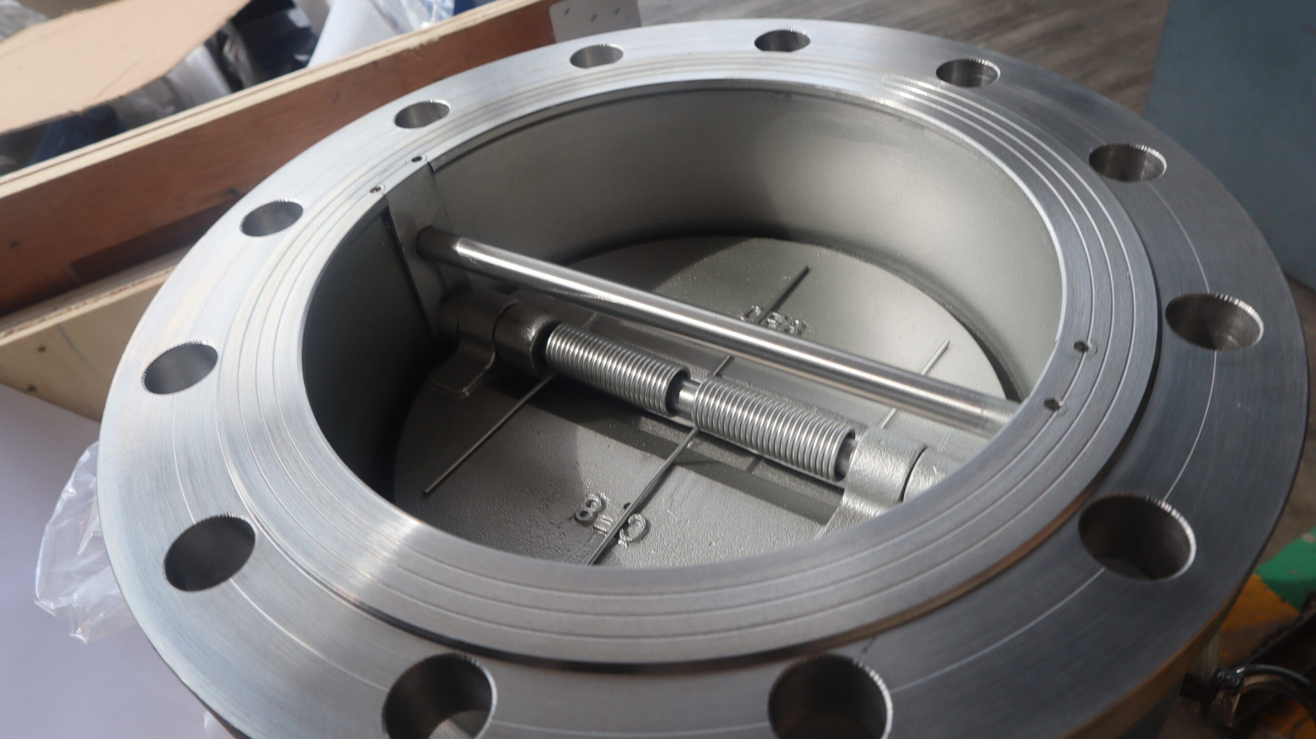 Wafer Dual Plate Check Valve CF8 Body Front View