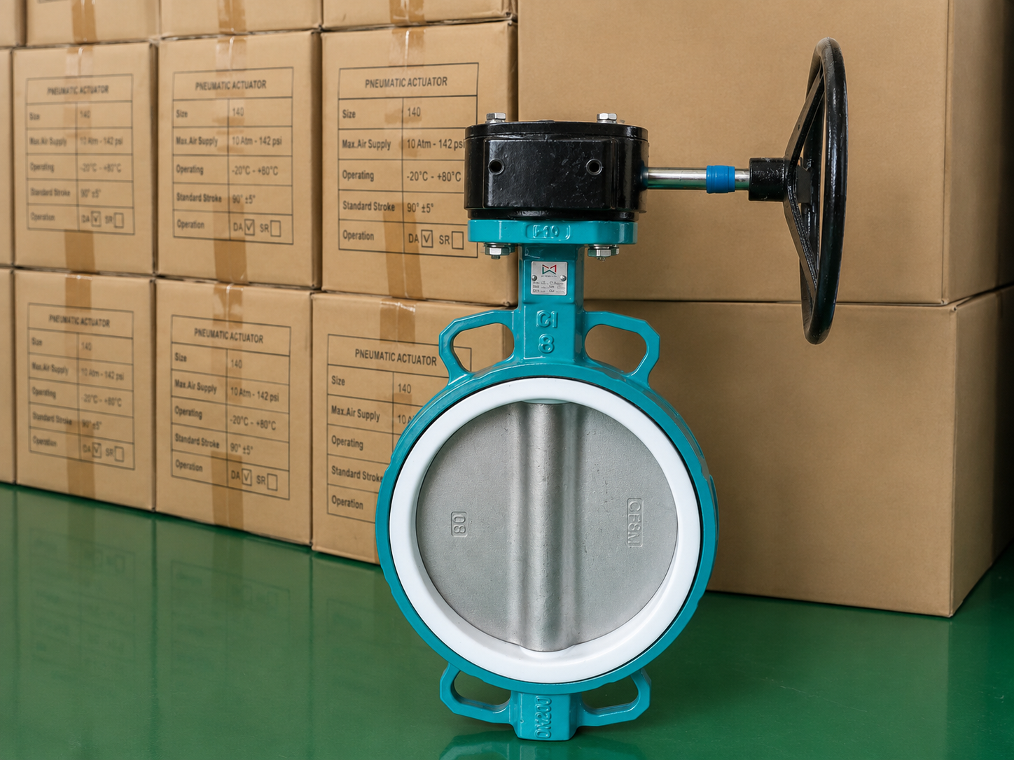 PTFE Seated Wafer Butterfly Valve Nameplate Detail